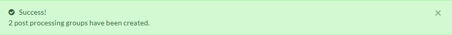 Les groupes de post-traitement ont été créés message - CB Exchange Server Sync